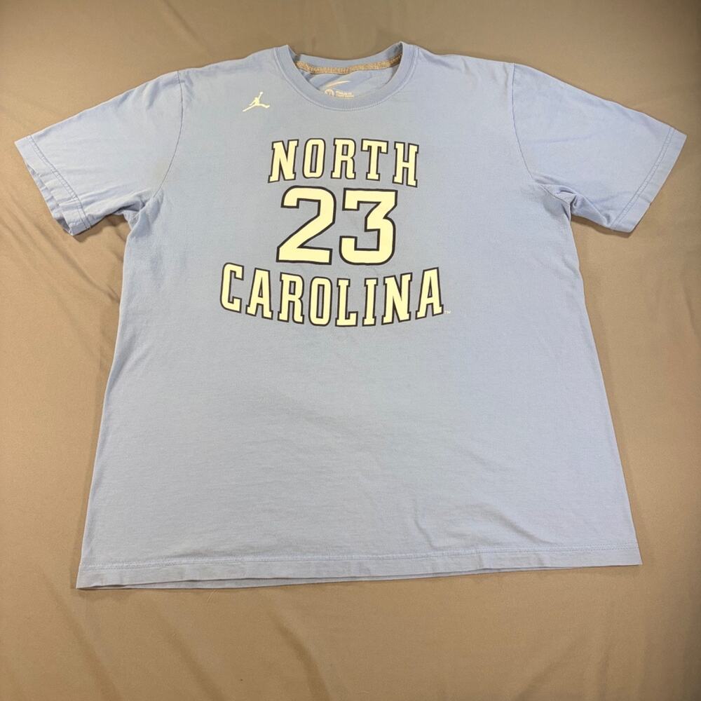 Nike Tee Michael Jordan North Carolina Blue Jersey T-shirt XL Athletic Cut